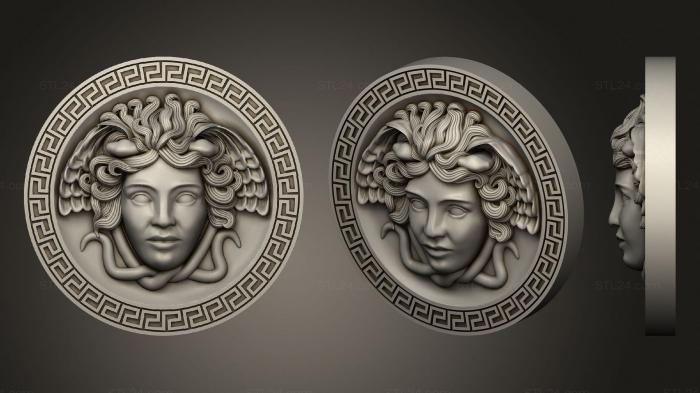High reliefs and bas-reliefs, historical and religious (Medusa, GRLFH_0555) 3D models for cnc